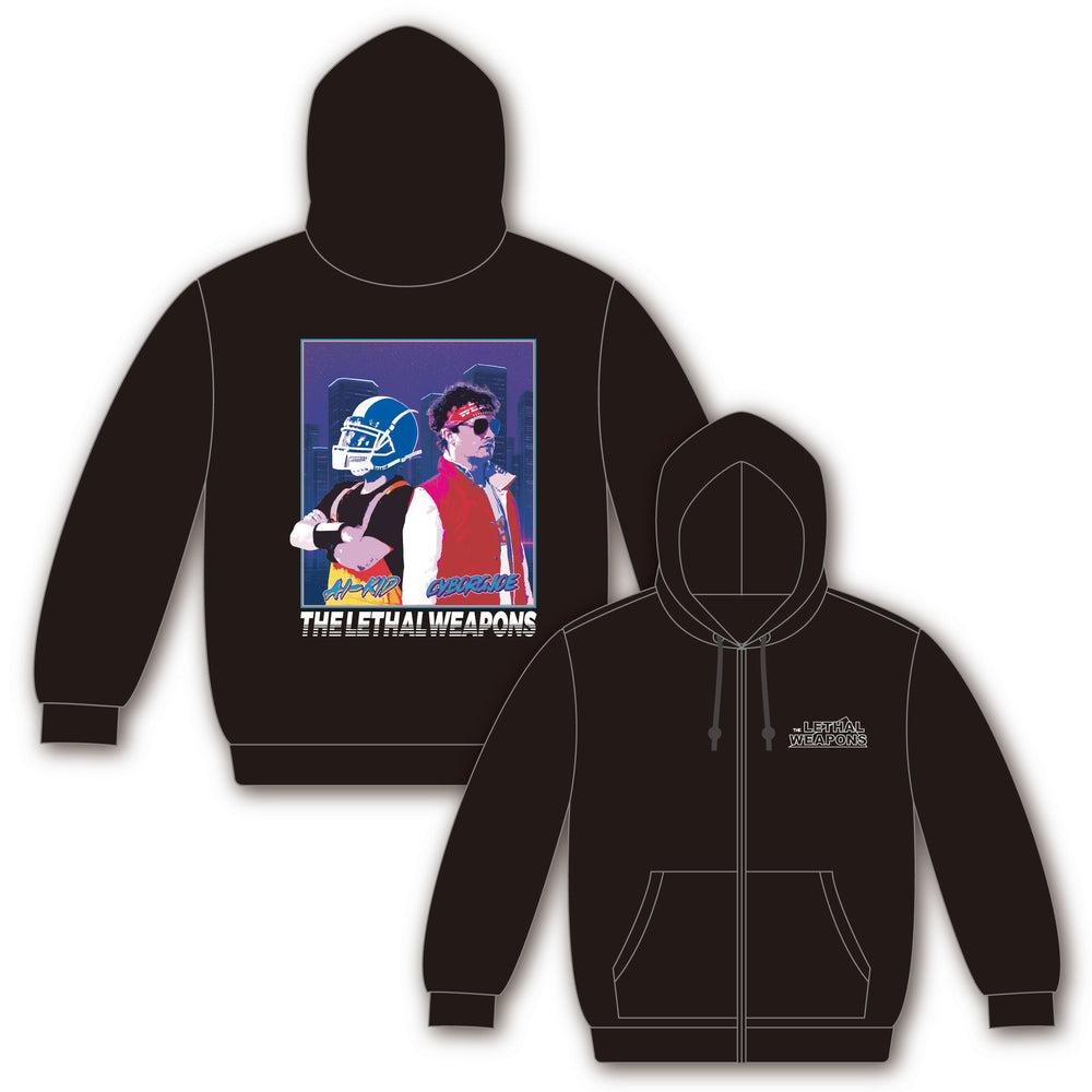 ネオンシティデザインパーカー