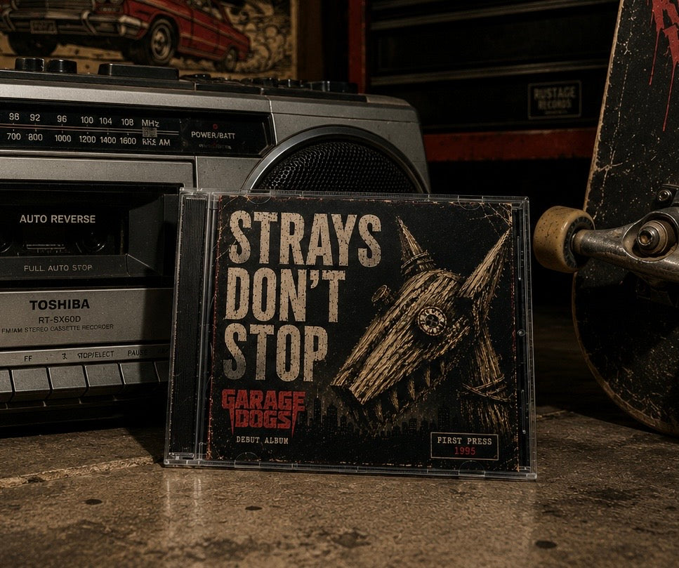 
                  
                    GARAGE DOGS - STRAYS DON’T STOP BLACK
                  
                