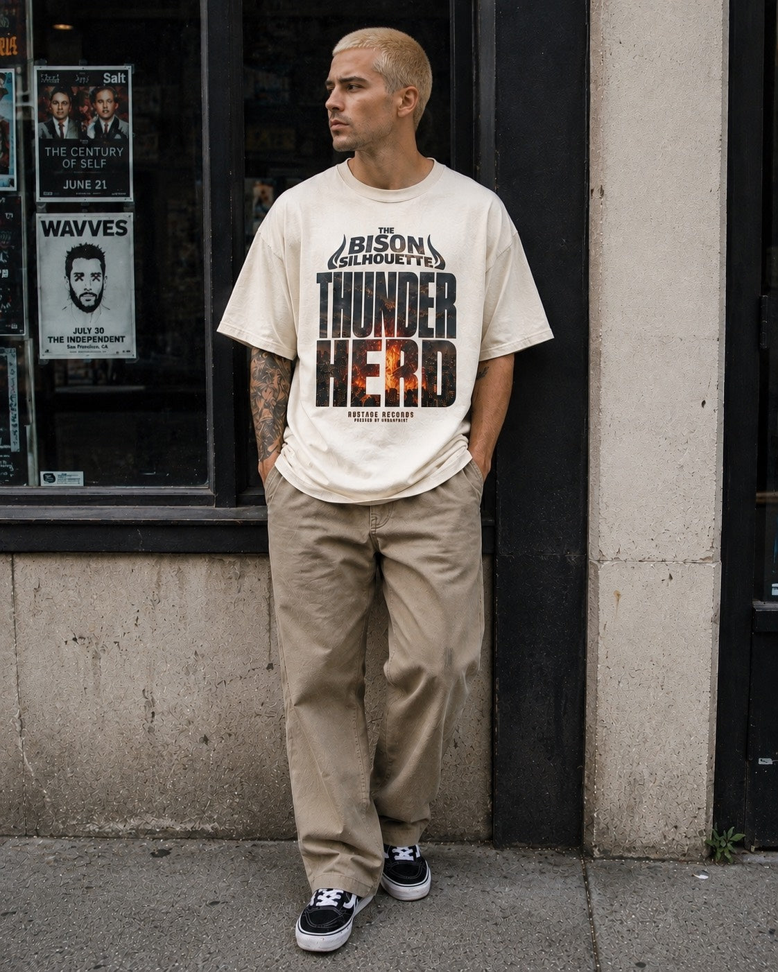 
                  
                    THE BISON SILHOUETTE “THUNDER HERD” WHITE
                  
                